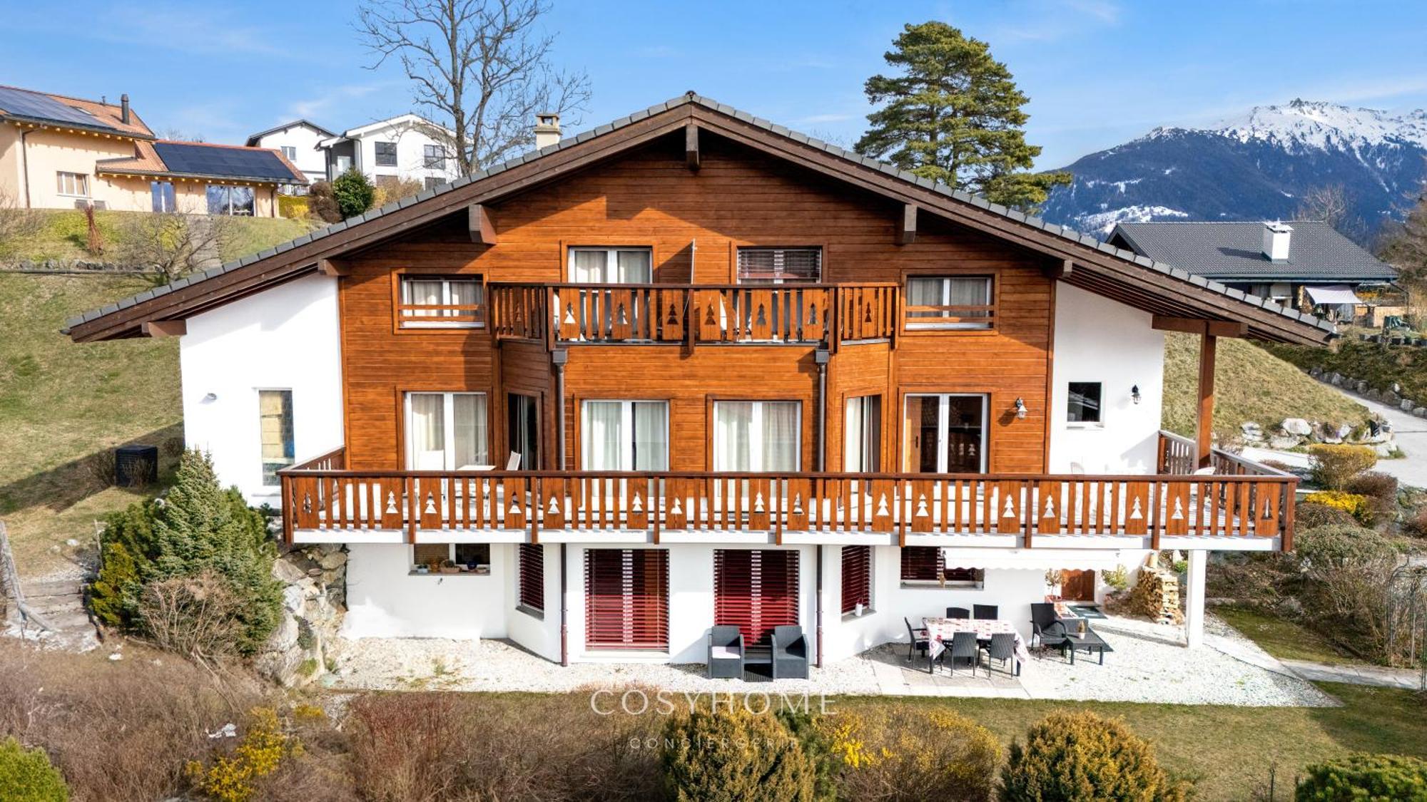 Chalet Des Alpes - Sunset View - Crans-Montana Exterior photo